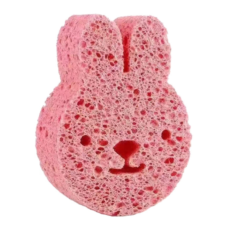 Baby Bathing Wood Pulp Sponge Cute Cartoon Soft Bath Sponge Bath Scrubber, Model: Bunny
