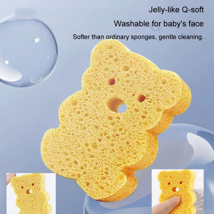 Baby Bathing Wood Pulp Sponge Cute Cartoon Soft Bath Sponge Bath Scrubber, Model: Little Star