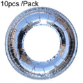 10pcs /Pack Gas Stove Oil-Proof Pad Cooktop Tinfoil Circle Kitchen Aluminum Foil Cleaning Mat, Model: Round