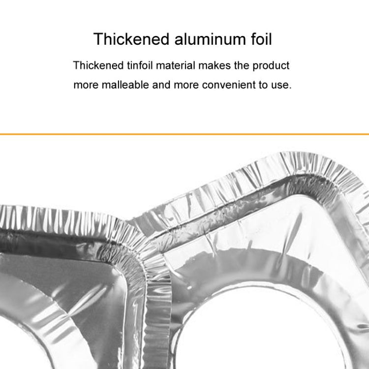 10pcs /Pack Gas Stove Oil-Proof Pad Cooktop Tinfoil Circle Kitchen Aluminum Foil Cleaning Mat, Model: Square