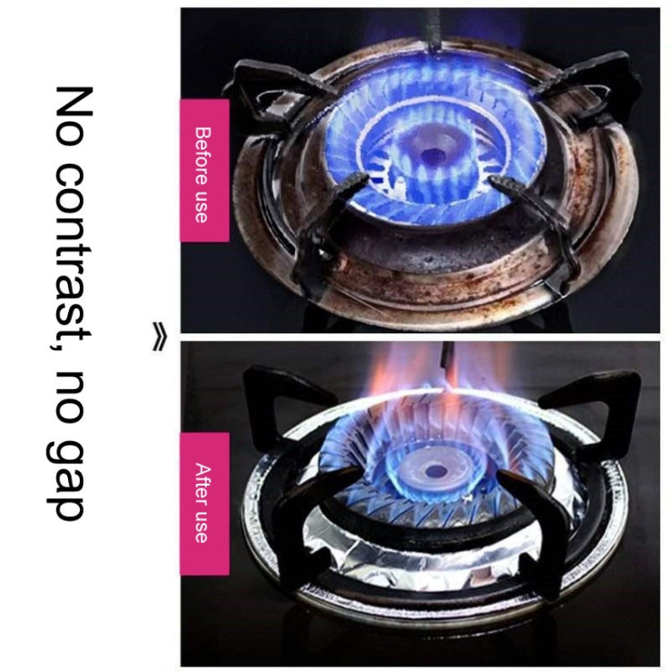 10pcs /Pack Gas Stove Oil-Proof Pad Cooktop Tinfoil Circle Kitchen Aluminum Foil Cleaning Mat, Model: Thickened Square