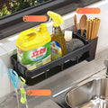 Wall-mounted Kitchen and Bathroom Storage Rack with 4 Hooks, Spec: Shelf + Cup