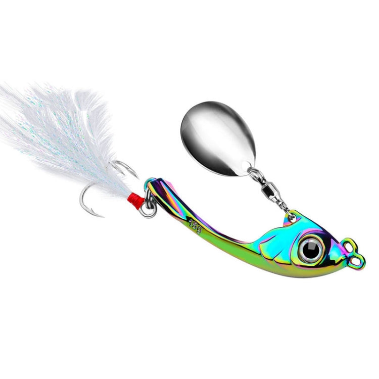 PROBEROS DW570 Fishing Lures Spinning Sequins Long Casting Tremor Swimming VIB Micro Tremor Zinc Alloy Bait(Colorful) Weight: 13g