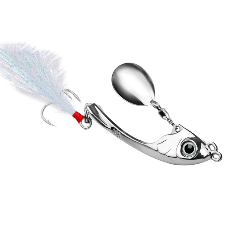 PROBEROS DW570 Fishing Lures Spinning Sequins Long Casting Tremor Swimming VIB Micro Tremor Zinc Alloy Bait(Silver) Weight: 17g