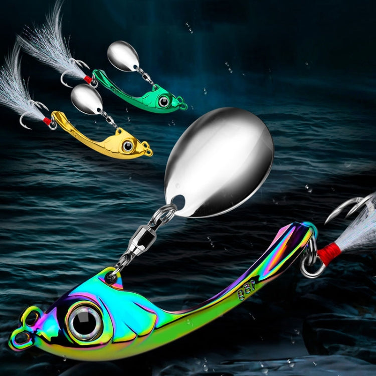 PROBEROS DW570 Fishing Lures Spinning Sequins Long Casting Tremor Swimming VIB Micro Tremor Zinc Alloy Bait(Colorful) Weight: 13g
