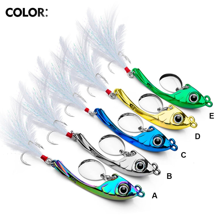 PROBEROS DW570 Fishing Lures Spinning Sequins Long Casting Tremor Swimming VIB Micro Tremor Zinc Alloy Bait(Golden) Weight: 9g