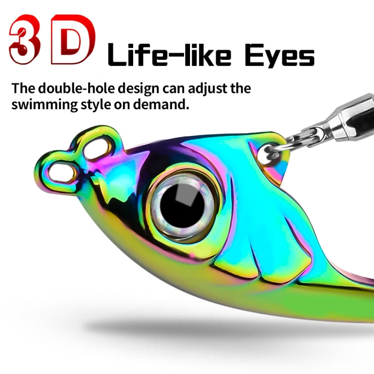 PROBEROS DW570 Fishing Lures Spinning Sequins Long Casting Tremor Swimming VIB Micro Tremor Zinc Alloy Bait(Colorful) Weight: 9g