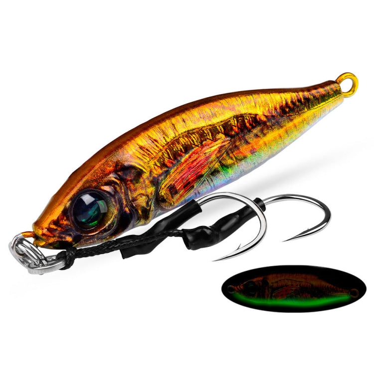 PROBEROS  LF136 Fishing Lure 3D Spray Painted Imitation Bait Long Casting Freshwater Fishing Warbler Bass Leader Lure, Size: 40g(Color E)