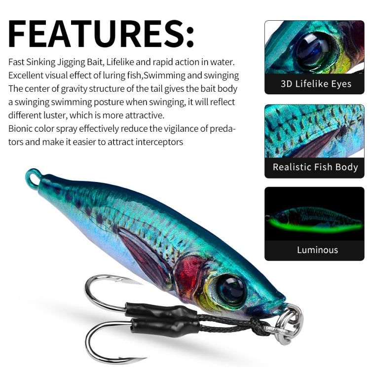 PROBEROS  LF136 Fishing Lure 3D Spray Painted Imitation Bait Long Casting Freshwater Fishing Warbler Bass Leader Lure, Size: 80g(Color E)