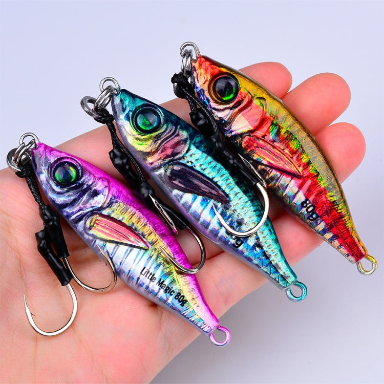 PROBEROS  LF136 Fishing Lure 3D Spray Painted Imitation Bait Long Casting Freshwater Fishing Warbler Bass Leader Lure, Size: 40g(Color I)