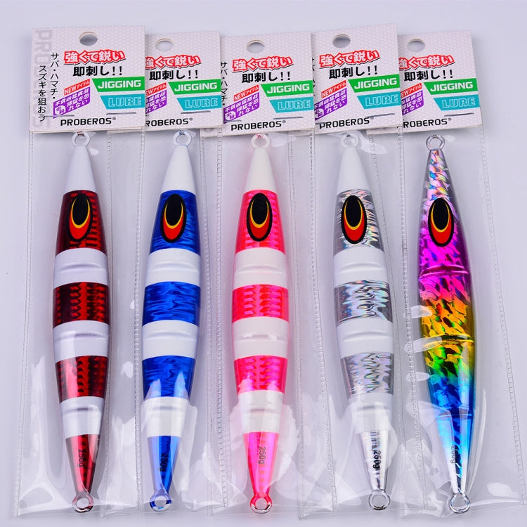PROBEROS F125 Jogging Steelhead Deep Sea Boat Fishing Lure Rapid Sinking Sea Fishing Fake Bait, Size: 200g(Color E)