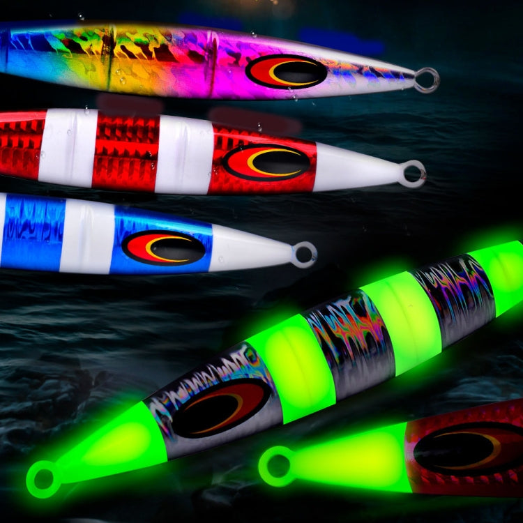 PROBEROS F125 Jogging Steelhead Deep Sea Boat Fishing Lure Rapid Sinking Sea Fishing Fake Bait, Size: 200g(Luminous Color C)