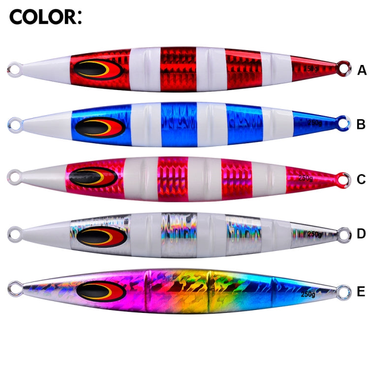PROBEROS F125 Jogging Steelhead Deep Sea Boat Fishing Lure Rapid Sinking Sea Fishing Fake Bait, Size: 150g(Luminous Color C)