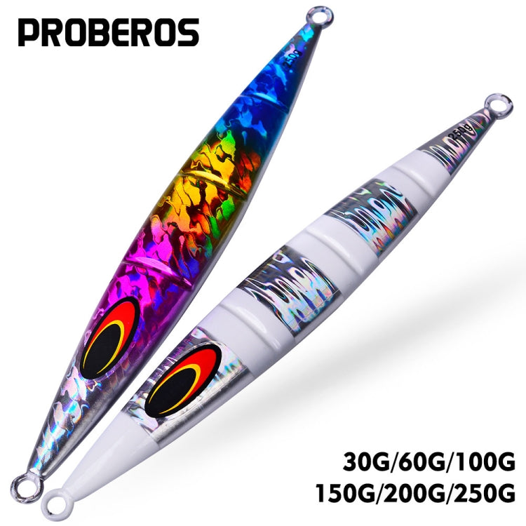 PROBEROS F125 Jogging Steelhead Deep Sea Boat Fishing Lure Rapid Sinking Sea Fishing Fake Bait, Size: 250g(Luminous Color C)