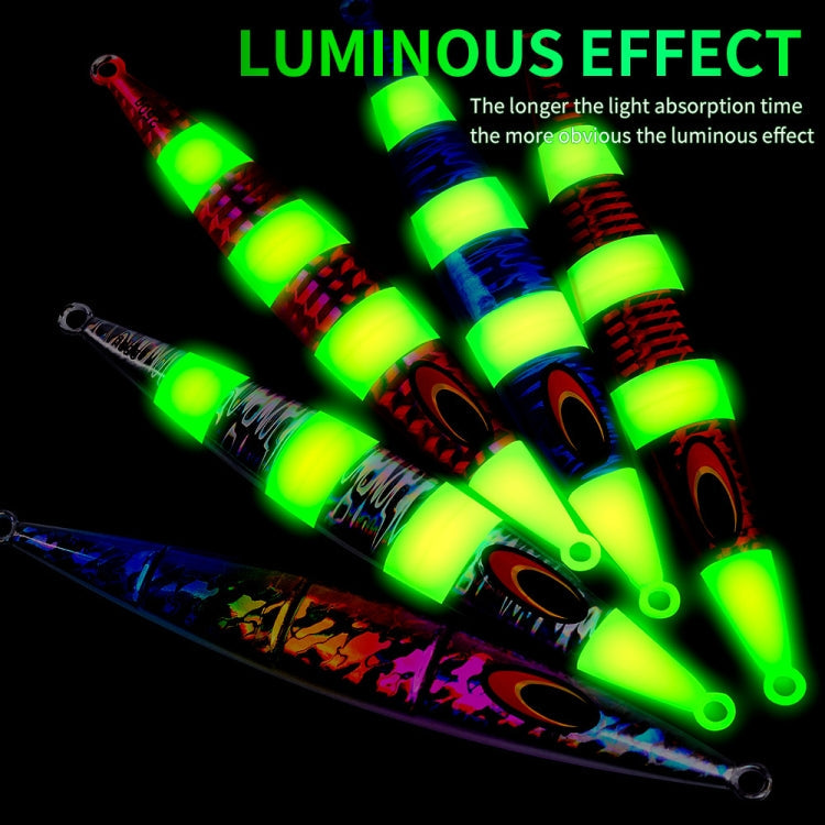 PROBEROS F125 Jogging Steelhead Deep Sea Boat Fishing Lure Rapid Sinking Sea Fishing Fake Bait, Size: 30g(Luminous Color C)