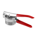 Stainless Steel Potato Press Manual Juicer Vegetable And Fruit Squeezer, Model: SJ-04 Side Hole Red