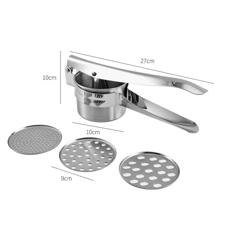 Stainless Steel Potato Press Manual Juicer Vegetable And Fruit Squeezer, Model: SJ-01 Bottom Hole