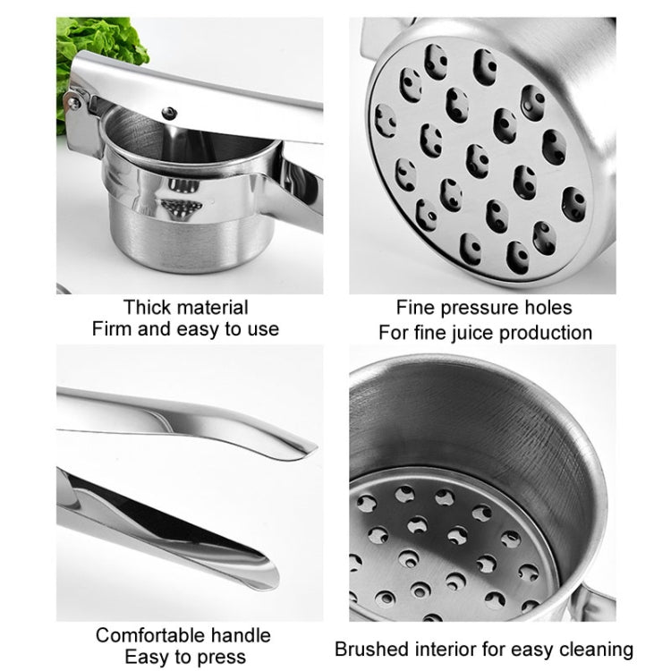 Stainless Steel Potato Press Manual Juicer Vegetable And Fruit Squeezer, Model: 3 In 1