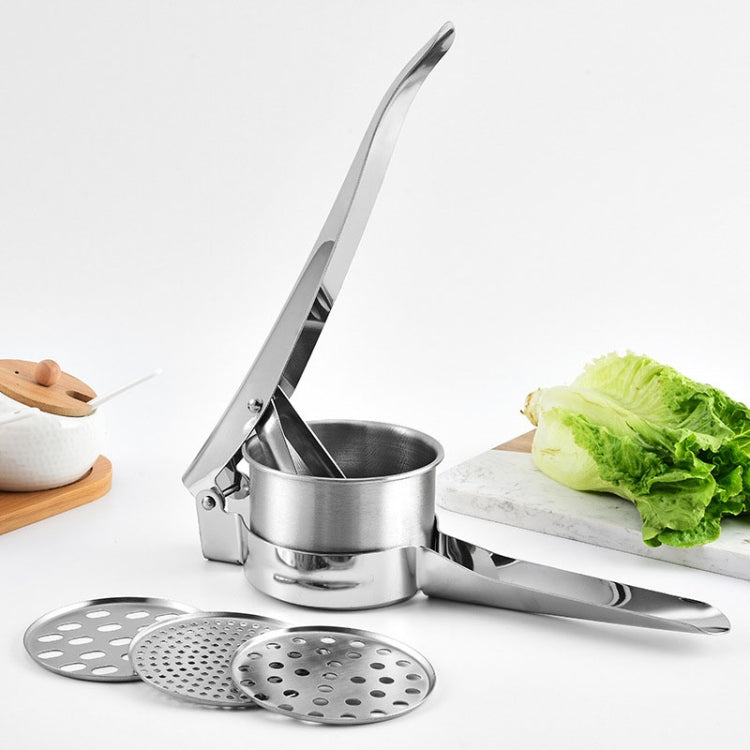 Stainless Steel Potato Press Manual Juicer Vegetable And Fruit Squeezer, Model: 3 In 1
