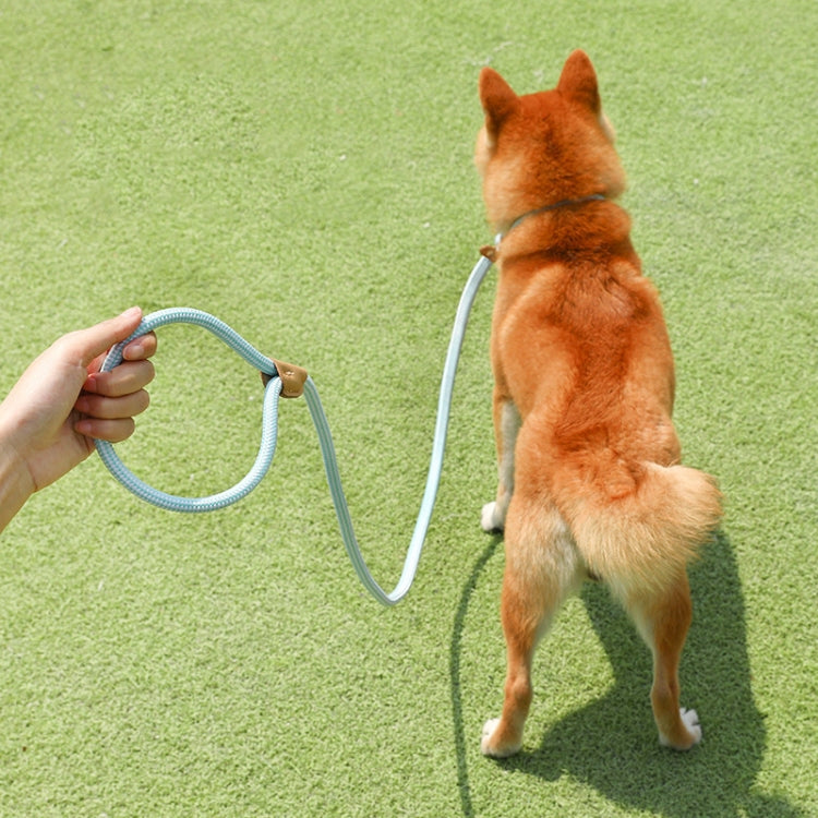 1.8m x 1cm Dog Traction Rope Mid Large Dog Universal Safety Buckle Chain Circle(Red White)