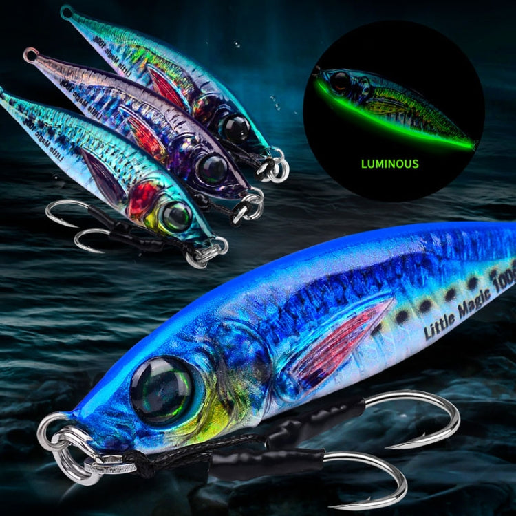 PROBEROS LF137 3D Spray Painted Bionic Lure Warp Bass Leader Fish Long Casting Freshwater Sea Luminous Fishing Bait, Size: 200g(Color C)