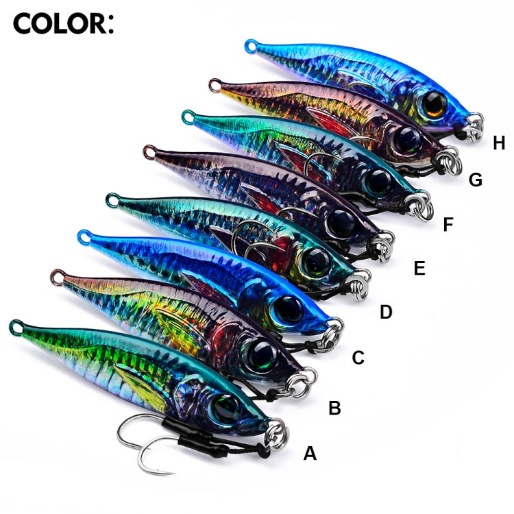 PROBEROS LF137 3D Spray Painted Bionic Lure Warp Bass Leader Fish Long Casting Freshwater Sea Luminous Fishing Bait, Size: 60g(Color B)
