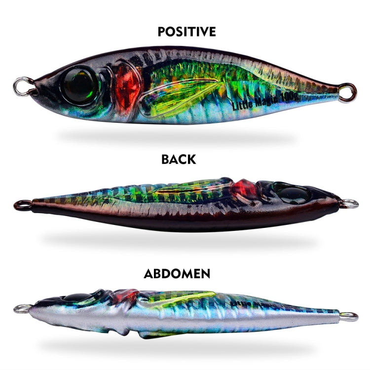 PROBEROS LF137 3D Spray Painted Bionic Lure Warp Bass Leader Fish Long Casting Freshwater Sea Luminous Fishing Bait, Size: 180g(Color C)