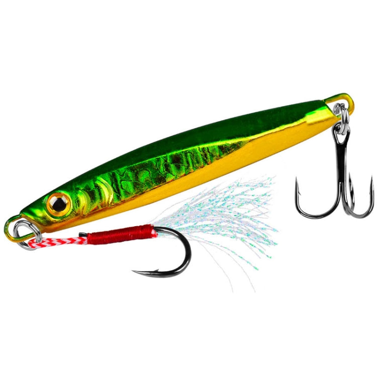 PROBEROS LF128 Long Casting Lure Iron Plate Lead Fish Freshwater Sea Fishing Warp Bass Metal Sequins Baits, Size: 20g(Color B)