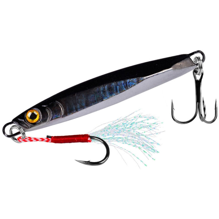 PROBEROS LF128 Long Casting Lure Iron Plate Lead Fish Freshwater Sea Fishing Warp Bass Metal Sequins Baits, Size: 30g(Color E)