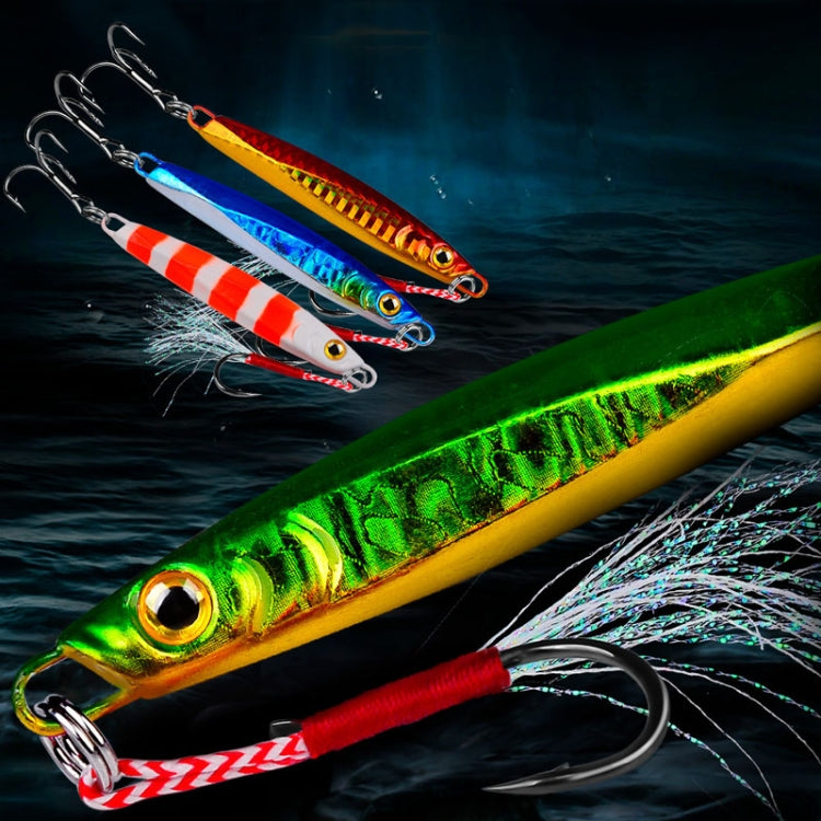 PROBEROS LF128 Long Casting Lure Iron Plate Lead Fish Freshwater Sea Fishing Warp Bass Metal Sequins Baits, Size: 10g(Color C)