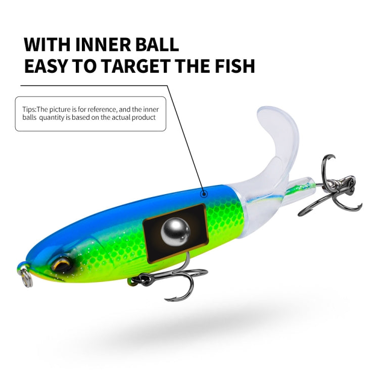 PROBEROS DW601 360 Degree Rotating Propeller Lures Topwater Tethered Tractor Floating Fake Fish Bait, Size: 11.5cm/16.5g(Color A)