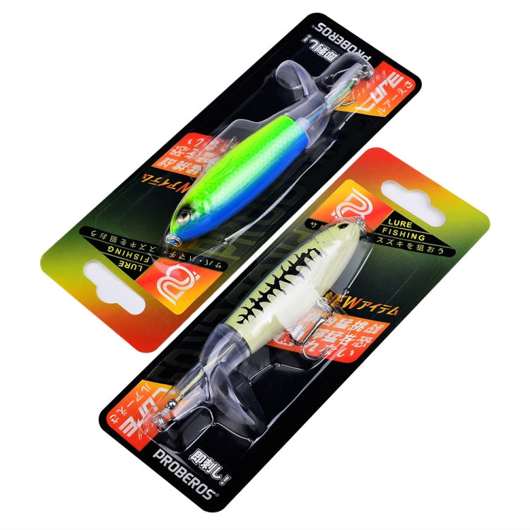PROBEROS DW601 360 Degree Rotating Propeller Lures Topwater Tethered Tractor Floating Fake Fish Bait, Size: 14.5cm/32.5g(Color B)