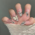 24pcs/box Handmade Nail Glitter Nail Jelly Glue Finished Patch, Color: BY85(Wear Tool Bag)