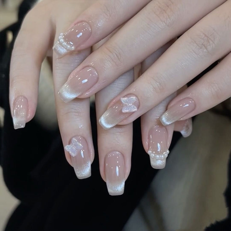 24pcs/box Handmade Nail Glitter Nail Jelly Glue Finished Patch, Color: BY1079(Wear Tool Bag)