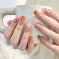 24pcs/box Handmade Nail Glitter Nail Jelly Glue Finished Patch, Color: BY1057(Wear Tool Bag)