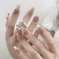 24pcs/box Handmade Nail Glitter Nail Jelly Glue Finished Patch, Color: BY93(Wear Tool Bag)