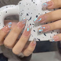 24pcs/box Handmade Nail Glitter Nail Jelly Glue Finished Patch, Color: BY01(Wear Tool Bag)