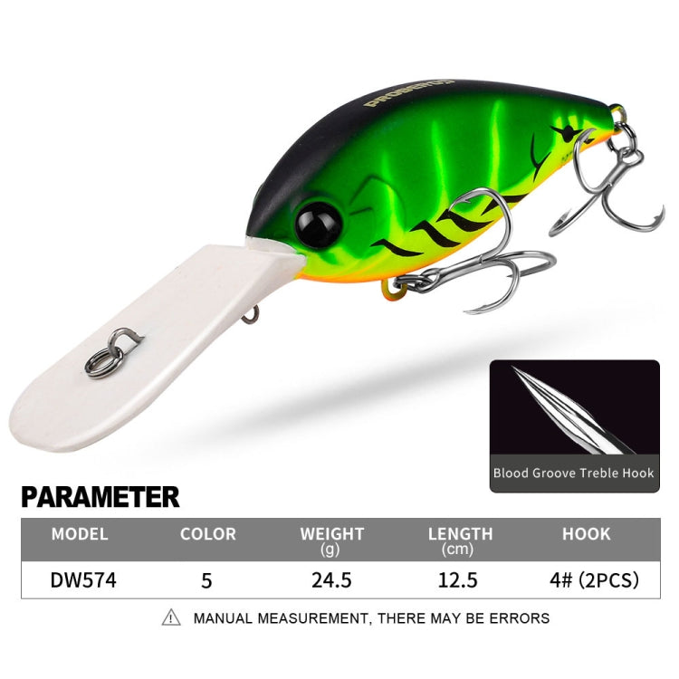 PROBEROS DW574 Bait Floating Rock Plastic Lure Small Fatty Fish Fake Bait Fishing Tackle, Size: 12.5cm/24.5g(Color A)