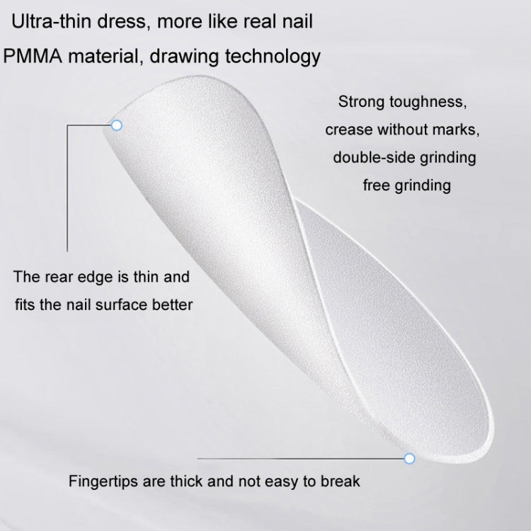 10pairs Of 100pcs/Box Frosted False Nails Artificial Tip, Shape: Ultra-short Ladder XS