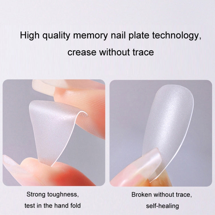 10pairs Of 100pcs/Box Frosted False Nails Artificial Tip, Shape: Ultra-short Ladder L