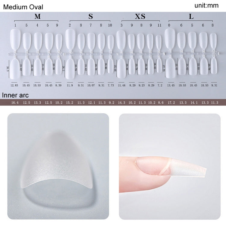 10pairs Of 100pcs/Box Frosted False Nails Artificial Tip, Shape: Almond Nail S