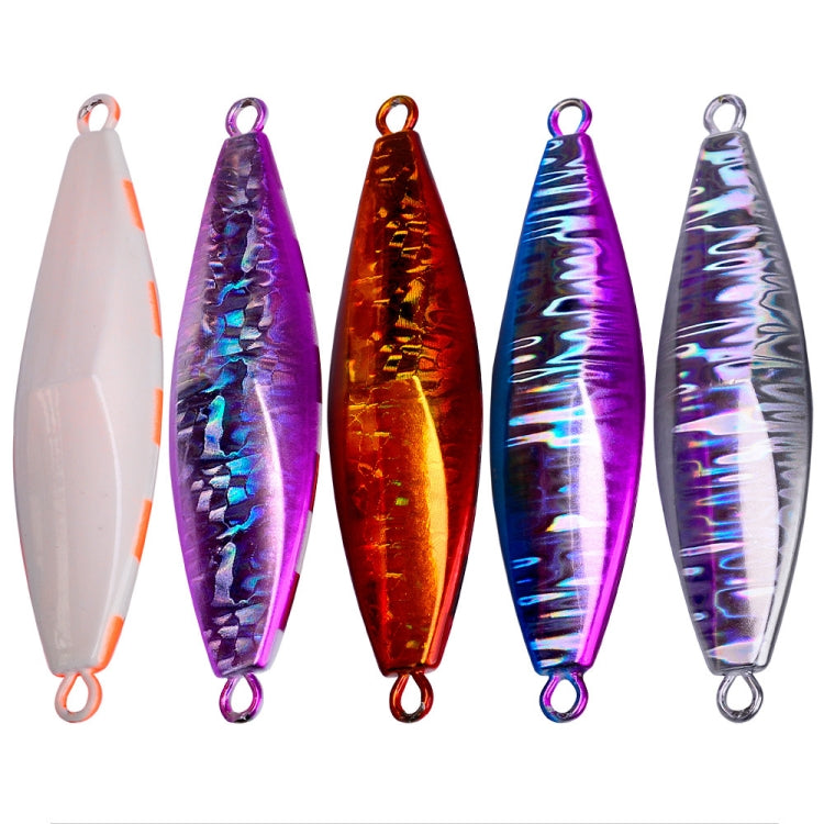 PROBEROS LF124 Deep Sea Iron Plate Lead Fish Fishing Lure Slow Sinking Rocking Luminous Boat Fishing Bait, Size: 60g(Color B)