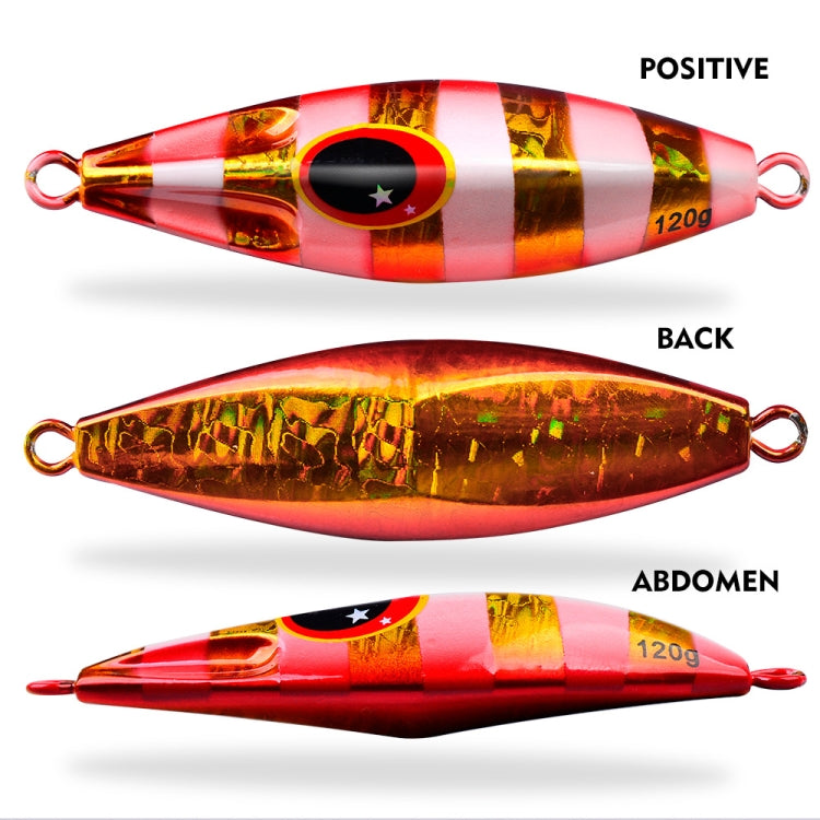 PROBEROS LF124 Deep Sea Iron Plate Lead Fish Fishing Lure Slow Sinking Rocking Luminous Boat Fishing Bait, Size: 80g(Color B)