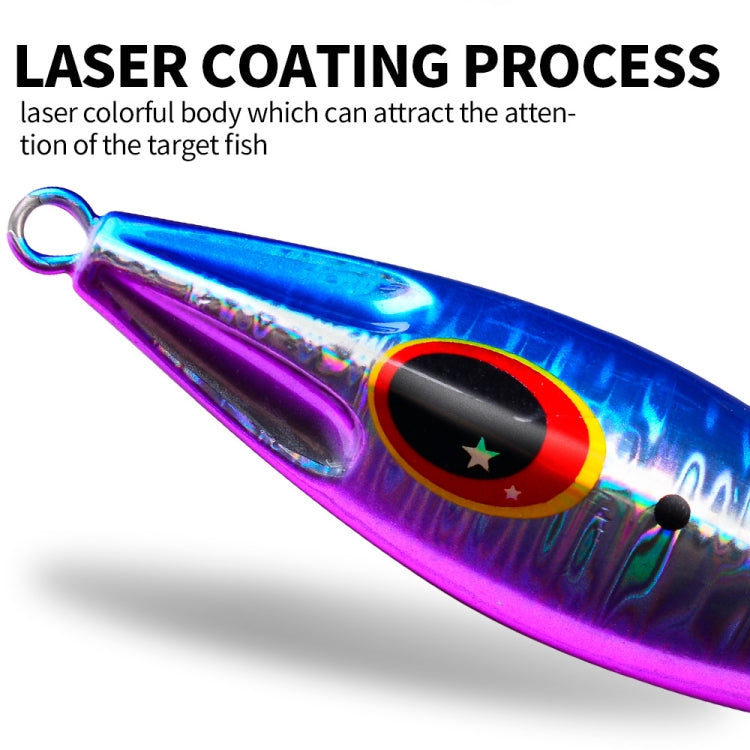PROBEROS LF124 Deep Sea Iron Plate Lead Fish Fishing Lure Slow Sinking Rocking Luminous Boat Fishing Bait, Size: 60g(Color B)