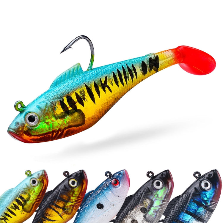 PROBEROS DW6085 Sea Bass Leadfish Soft Lure T-Tail Software Baits Sea Fishing Boat Fishing Bionic Lures, Size: 8cm/9.5g(Color A)