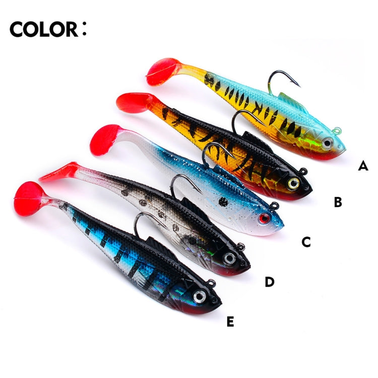 PROBEROS DW6085 Sea Bass Leadfish Soft Lure T-Tail Software Baits Sea Fishing Boat Fishing Bionic Lures, Size: 8cm/9.5g(Color A)