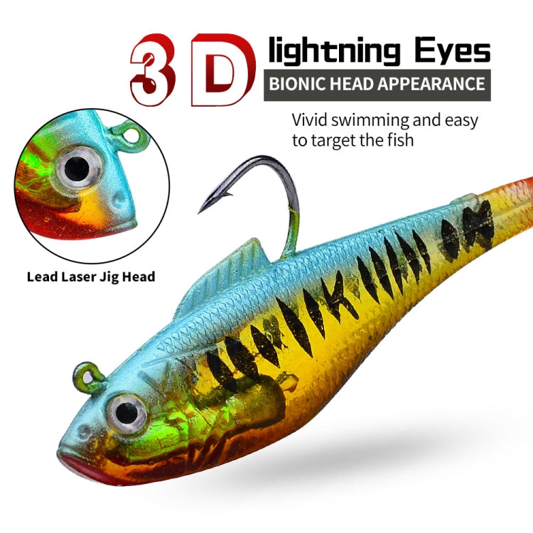 PROBEROS DW6085 Sea Bass Leadfish Soft Lure T-Tail Software Baits Sea Fishing Boat Fishing Bionic Lures, Size: 5cm/3.6g(Color D)