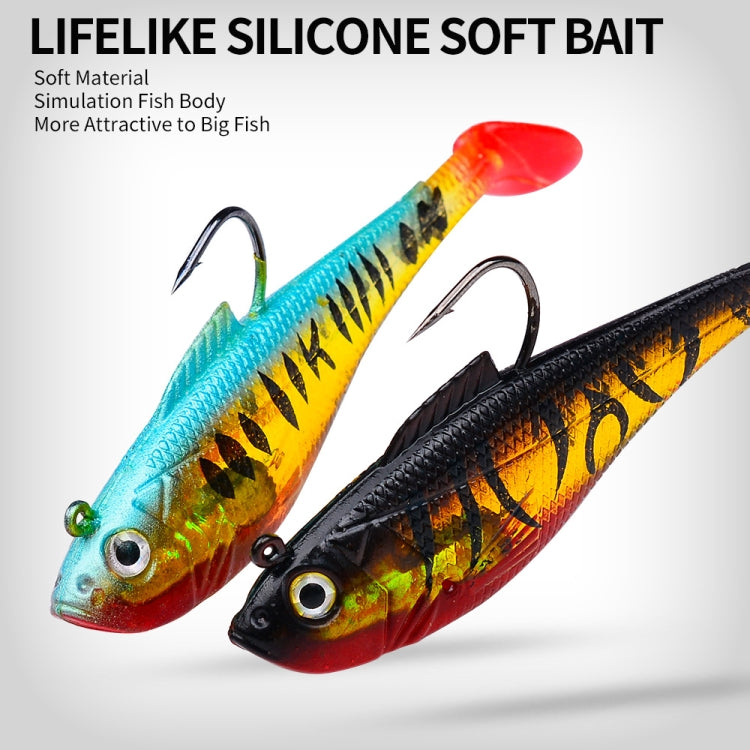 PROBEROS DW6085 Sea Bass Leadfish Soft Lure T-Tail Software Baits Sea Fishing Boat Fishing Bionic Lures, Size: 11cm/24.6g(Color B)
