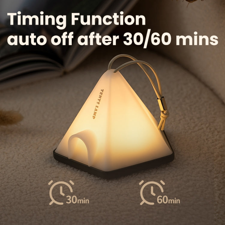 ZAY-L05 Tent-Shape USB Charging Timer Night Light Wild Camping Atmosphere Light(Green)
