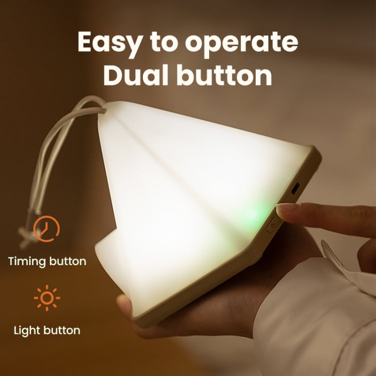 ZAY-L05 Tent-Shape USB Charging Timer Night Light Wild Camping Atmosphere Light(Khaki)